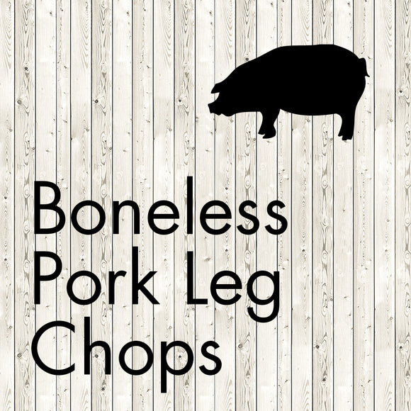 boneless pork leg chops